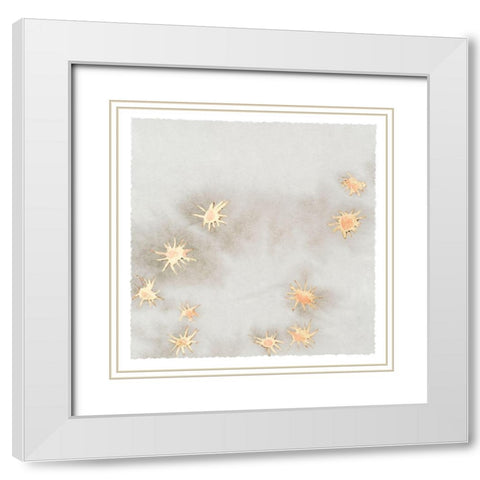 Spangled Grey II White Modern Wood Framed Art Print with Double Matting by Binder, Vanessa
