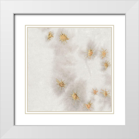 Spangled Grey II White Modern Wood Framed Art Print with Double Matting by Binder, Vanessa