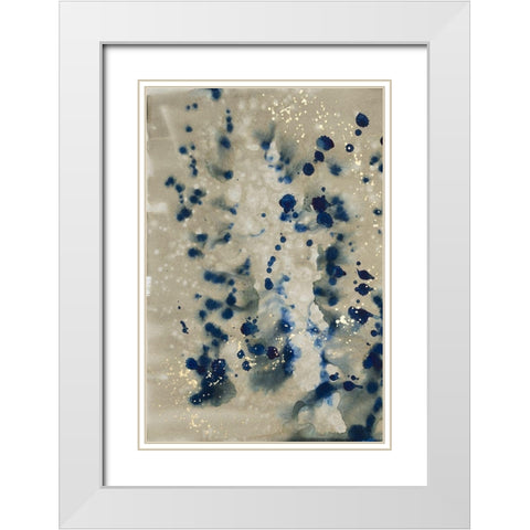 Lapis Merging I White Modern Wood Framed Art Print with Double Matting by Binder, Vanessa