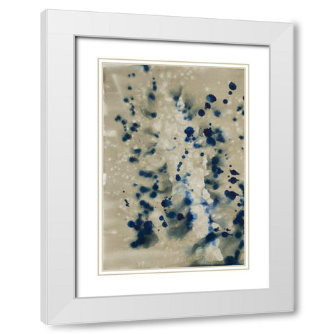 Lapis Merging I White Modern Wood Framed Art Print with Double Matting by Binder, Vanessa