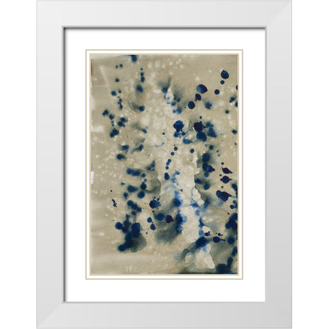 Lapis Merging I White Modern Wood Framed Art Print with Double Matting by Binder, Vanessa