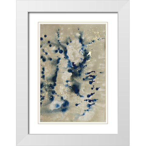 Lapis Merging II White Modern Wood Framed Art Print with Double Matting by Binder, Vanessa
