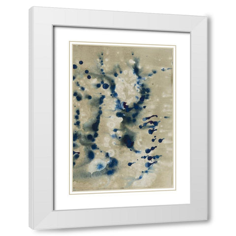 Lapis Merging II White Modern Wood Framed Art Print with Double Matting by Binder, Vanessa