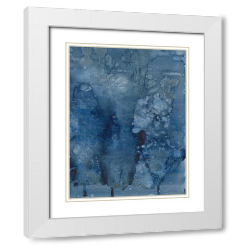 Blue River II White Modern Wood Framed Art Print with Double Matting by Binder, Vanessa
