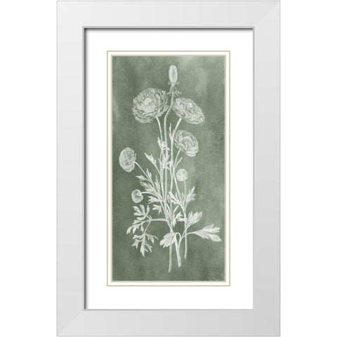 Custom Sage Impressions I White Modern Wood Framed Art Print with Double Matting by Vision Studio