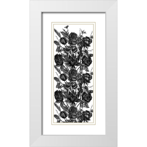 Custom Black and White Botanical II White Modern Wood Framed Art Print with Double Matting by Wang, Melissa