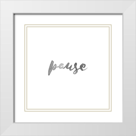 Soft Sentiments IV White Modern Wood Framed Art Print with Double Matting by Scarvey, Emma