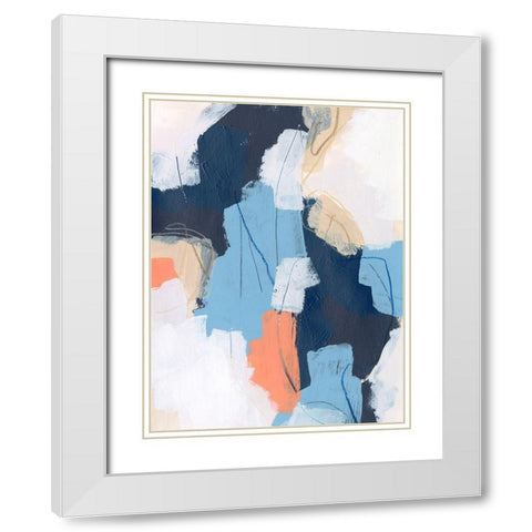 Network Connection I White Modern Wood Framed Art Print with Double Matting by Vess, June Erica