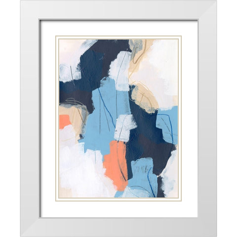 Network Connection I White Modern Wood Framed Art Print with Double Matting by Vess, June Erica