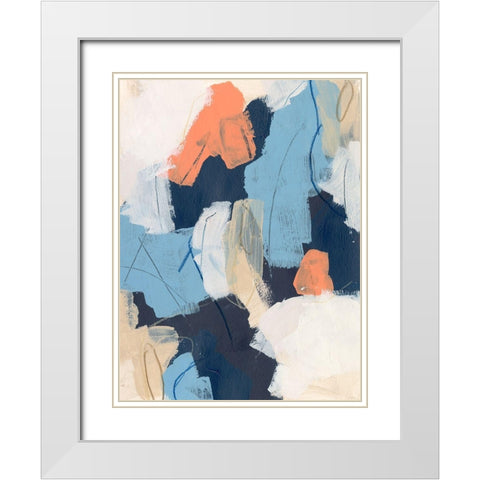 Network Connection II White Modern Wood Framed Art Print with Double Matting by Vess, June Erica