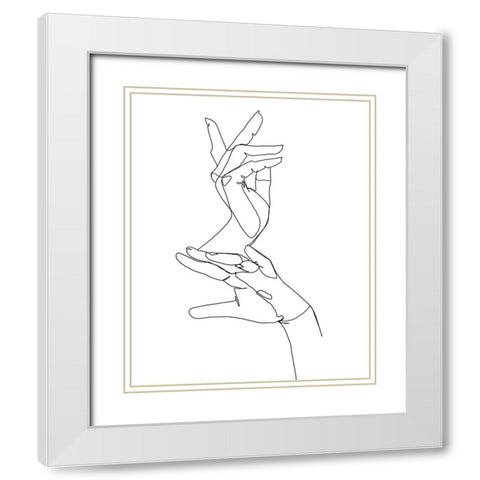 Magic Hands I White Modern Wood Framed Art Print with Double Matting by Popp, Grace