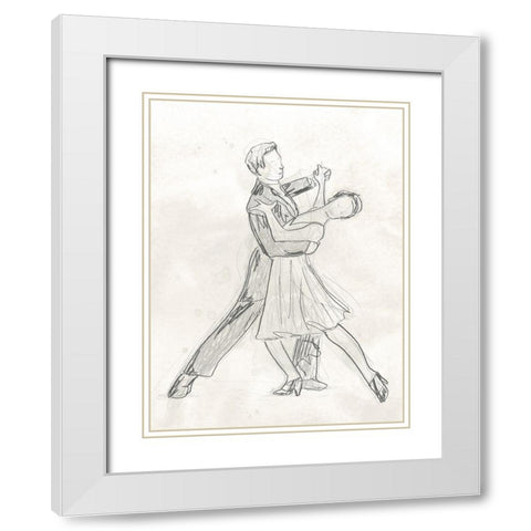 Vintage Ballroom I White Modern Wood Framed Art Print with Double Matting by Vess, June Erica