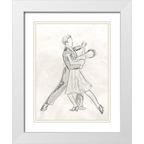 Vintage Ballroom I White Modern Wood Framed Art Print with Double Matting by Vess, June Erica