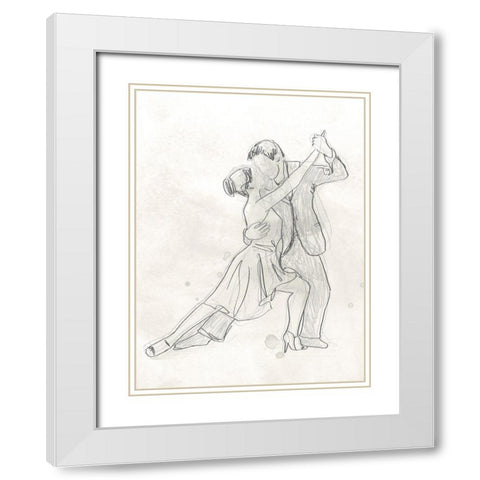 Vintage Ballroom II White Modern Wood Framed Art Print with Double Matting by Vess, June Erica