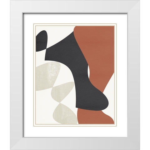 Mountain Terrain I White Modern Wood Framed Art Print with Double Matting by Wang, Melissa