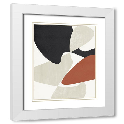 Mountain Terrain II White Modern Wood Framed Art Print with Double Matting by Wang, Melissa