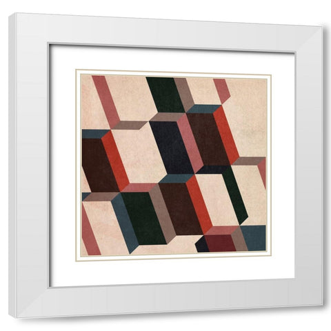 Radar Slant I White Modern Wood Framed Art Print with Double Matting by Vess, June Erica