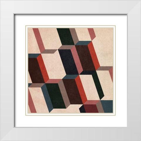 Radar Slant I White Modern Wood Framed Art Print with Double Matting by Vess, June Erica