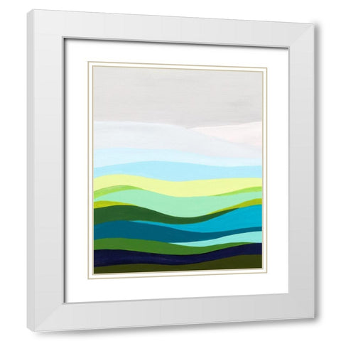 Calm Passage I White Modern Wood Framed Art Print with Double Matting by Moore, Regina