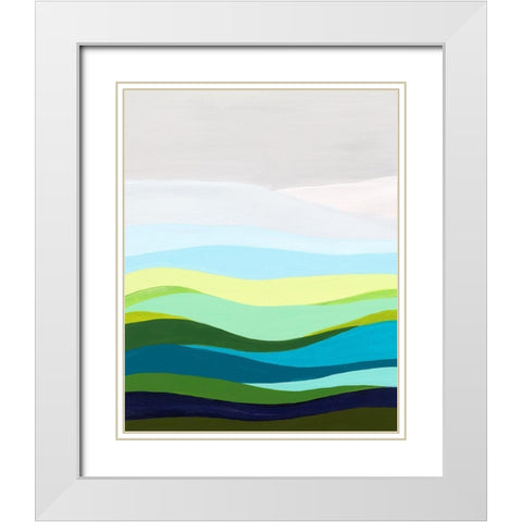 Calm Passage I White Modern Wood Framed Art Print with Double Matting by Moore, Regina