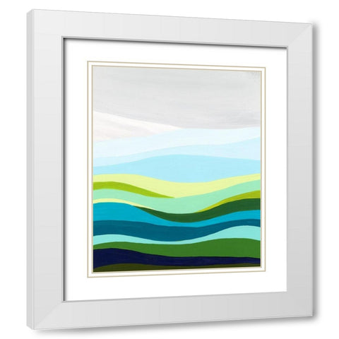 Calm Passage II White Modern Wood Framed Art Print with Double Matting by Moore, Regina