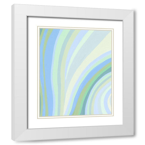 Natural Flow I White Modern Wood Framed Art Print with Double Matting by Moore, Regina