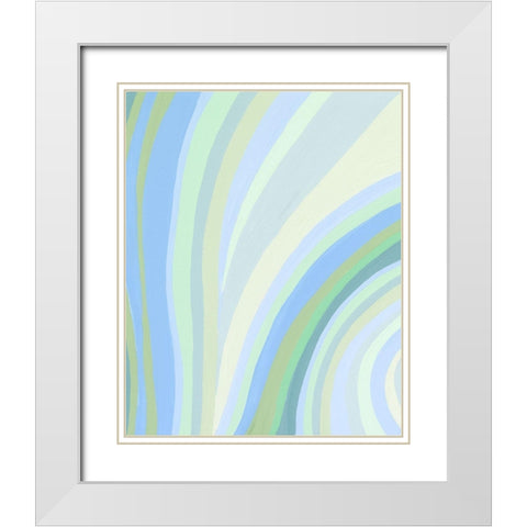Natural Flow I White Modern Wood Framed Art Print with Double Matting by Moore, Regina