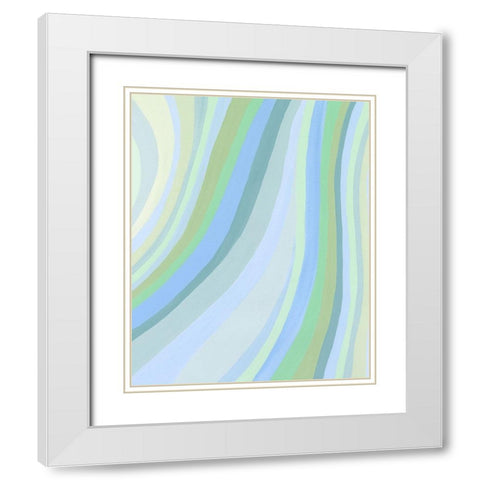 Natural Flow II White Modern Wood Framed Art Print with Double Matting by Moore, Regina
