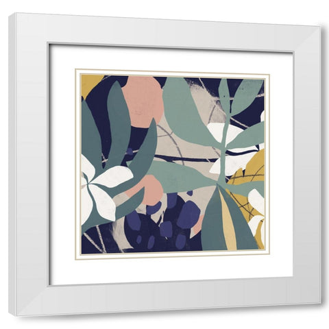 Tropical Attraction I White Modern Wood Framed Art Print with Double Matting by Vess, June Erica
