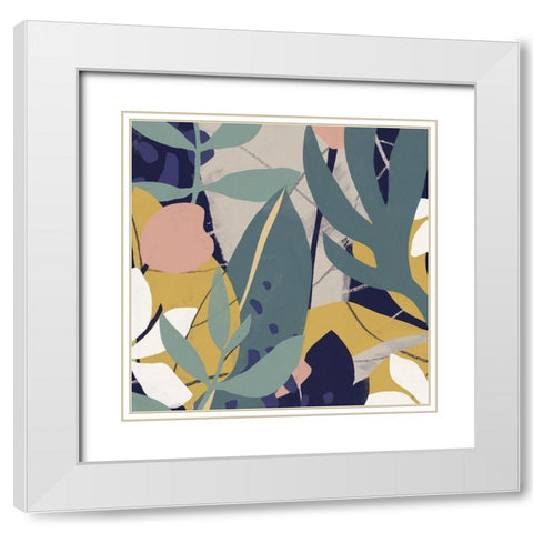 Tropical Attraction II White Modern Wood Framed Art Print with Double Matting by Vess, June Erica