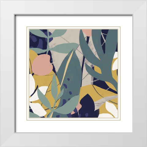 Tropical Attraction II White Modern Wood Framed Art Print with Double Matting by Vess, June Erica