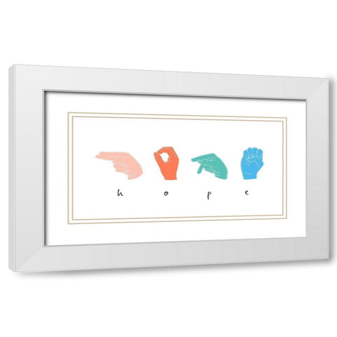 Love Languages I White Modern Wood Framed Art Print with Double Matting by Scarvey, Emma