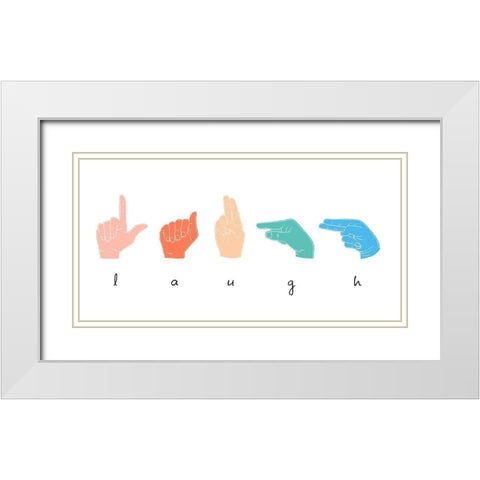 Love Languages II White Modern Wood Framed Art Print with Double Matting by Scarvey, Emma