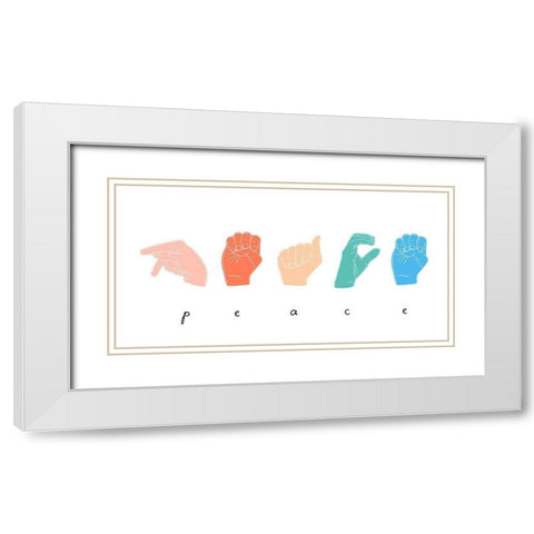 Love Languages IV White Modern Wood Framed Art Print with Double Matting by Scarvey, Emma