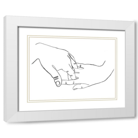 Gestures in Hand II White Modern Wood Framed Art Print with Double Matting by Scarvey, Emma