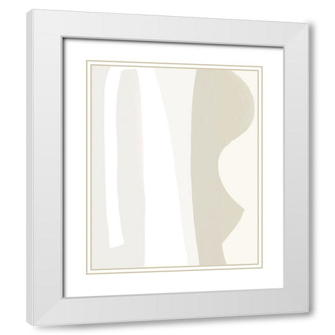 Fundamental I White Modern Wood Framed Art Print with Double Matting by Borges, Victoria
