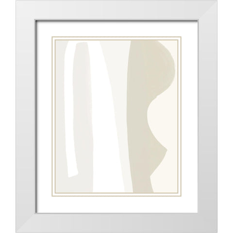 Fundamental I White Modern Wood Framed Art Print with Double Matting by Borges, Victoria