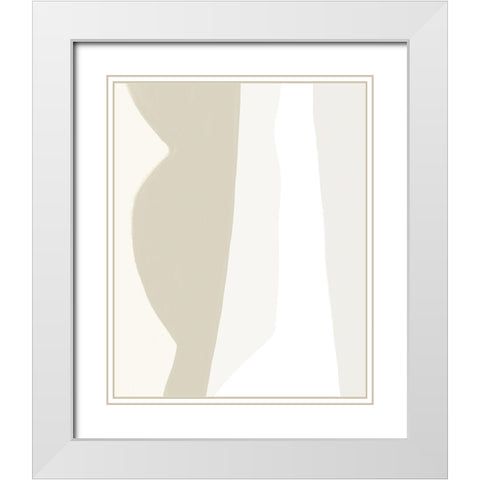 Fundamental II White Modern Wood Framed Art Print with Double Matting by Borges, Victoria