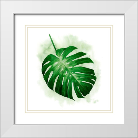 Palm Wash I White Modern Wood Framed Art Print with Double Matting by Popp, Grace