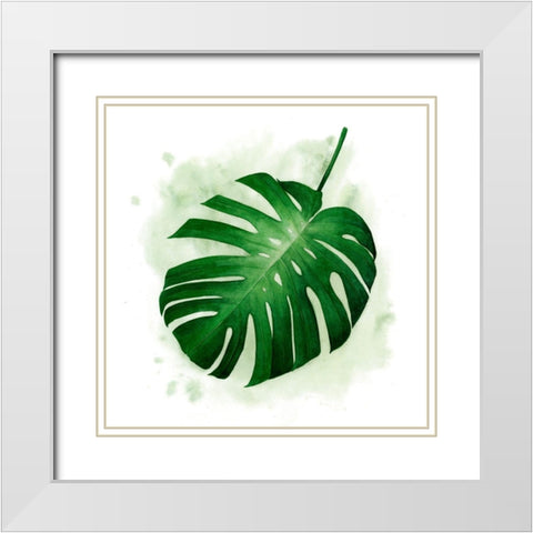Palm Wash II White Modern Wood Framed Art Print with Double Matting by Popp, Grace