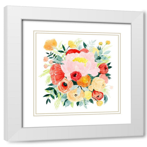 BeautÃ© Flora I White Modern Wood Framed Art Print with Double Matting by Popp, Grace