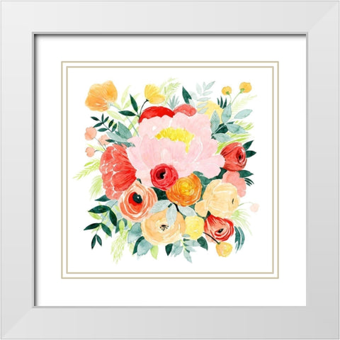 BeautÃ© Flora I White Modern Wood Framed Art Print with Double Matting by Popp, Grace