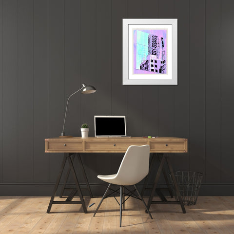 Urban Pastels I White Modern Wood Framed Art Print with Double Matting by Bane, Eva
