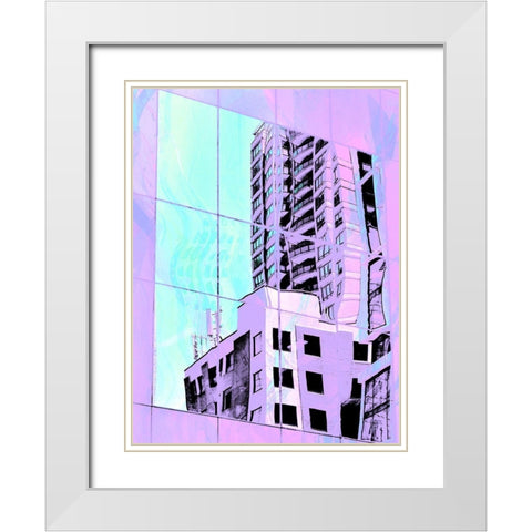 Urban Pastels I White Modern Wood Framed Art Print with Double Matting by Bane, Eva