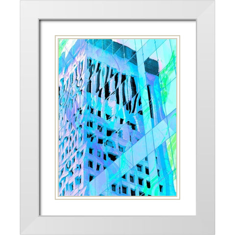 Urban Pastels IV White Modern Wood Framed Art Print with Double Matting by Bane, Eva