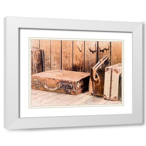Travel Back in Time I White Modern Wood Framed Art Print with Double Matting by Bane, Eva