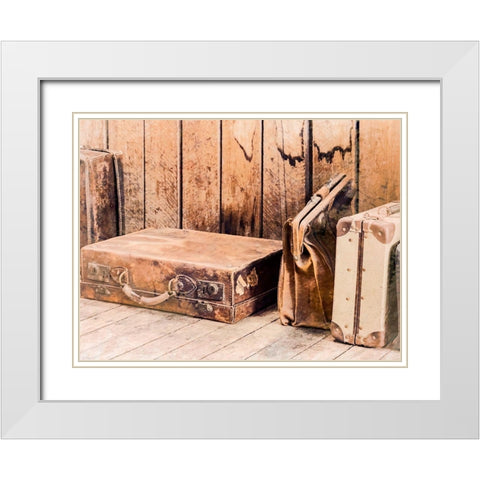 Travel Back in Time I White Modern Wood Framed Art Print with Double Matting by Bane, Eva