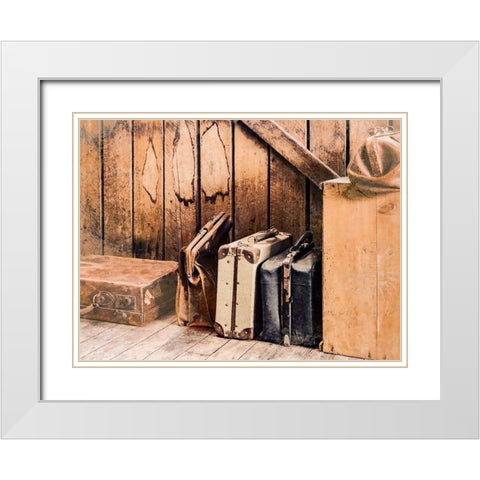 Travel Back in Time II White Modern Wood Framed Art Print with Double Matting by Bane, Eva