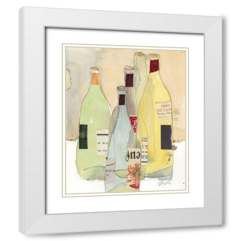Wines and Spirits I White Modern Wood Framed Art Print with Double Matting by Dixon, Samuel