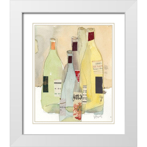 Wines and Spirits I White Modern Wood Framed Art Print with Double Matting by Dixon, Samuel